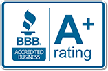 A+ rated on the Better Business Bureau